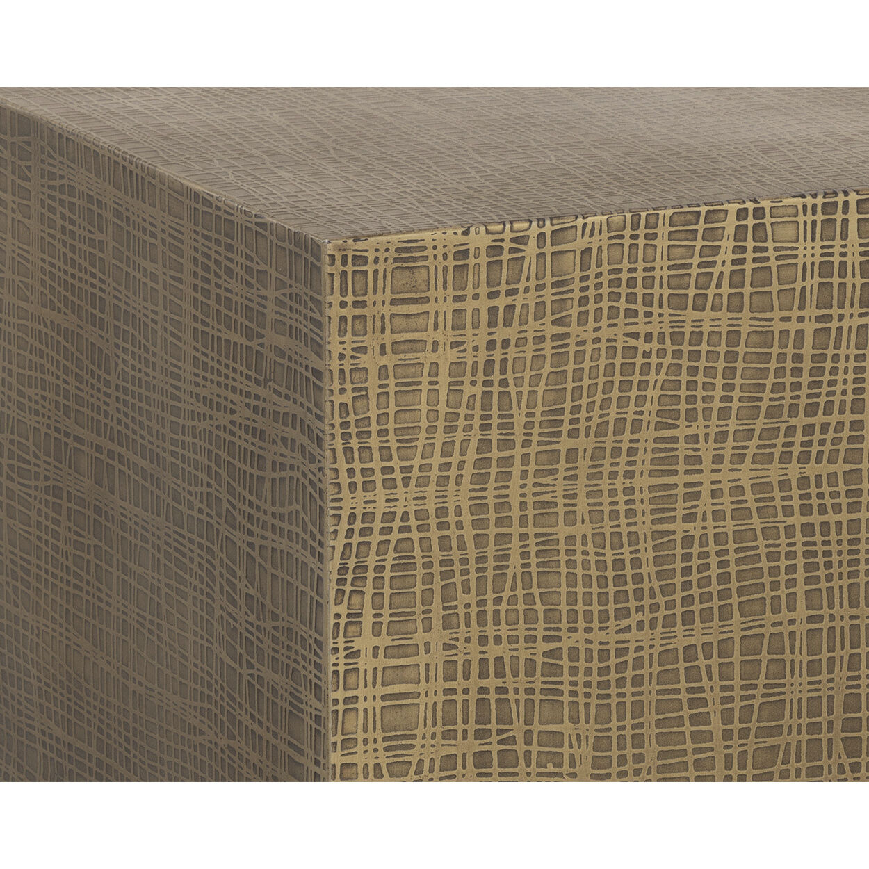 Albans 22 X 22 inch Brass / Black Side Table